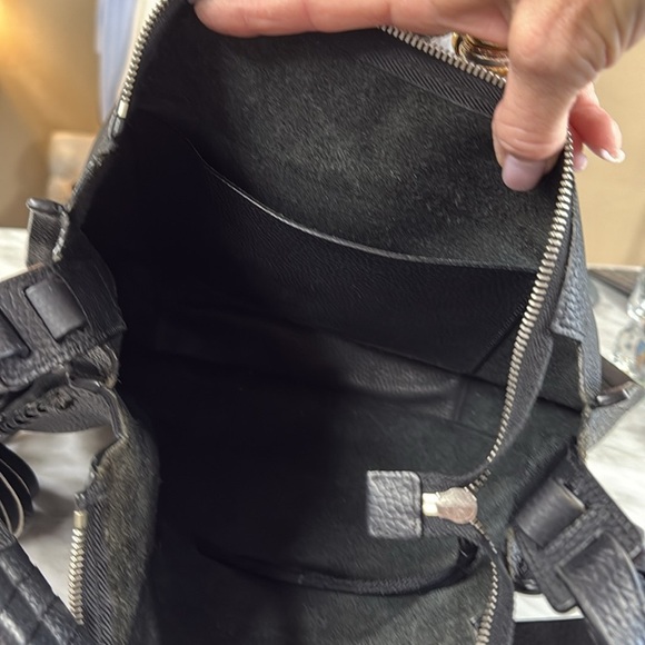 All Saints Black Pebbled Leather Mori Convertible Shoulder Bag /Satchel - Picture 6 of 16